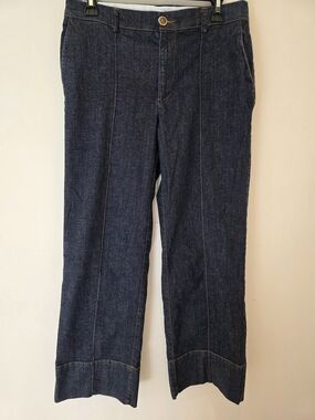Zara Dark Blue Wide-Leg Jeans